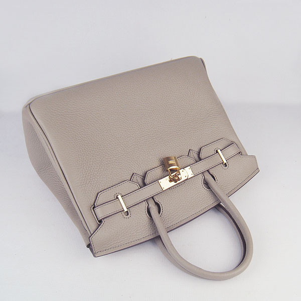 Replica Hermes Birkin 30CM Togo Leather Bag Grey 6088 On Sale